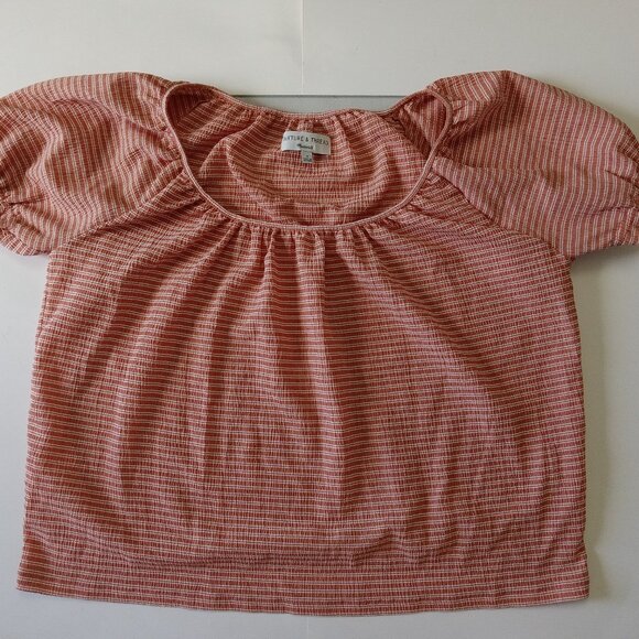 MADEWELL | Texture & Thread Stripe Peasant Top - Picture 4 of 8